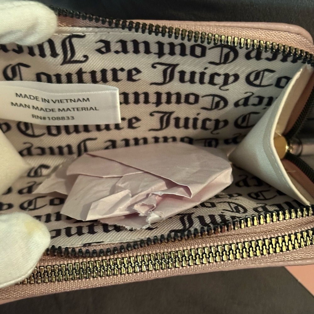NWT Juicy Couture Liquorice dusty blush Multicompartment Bifold Wallet - Picture 6 of 12
